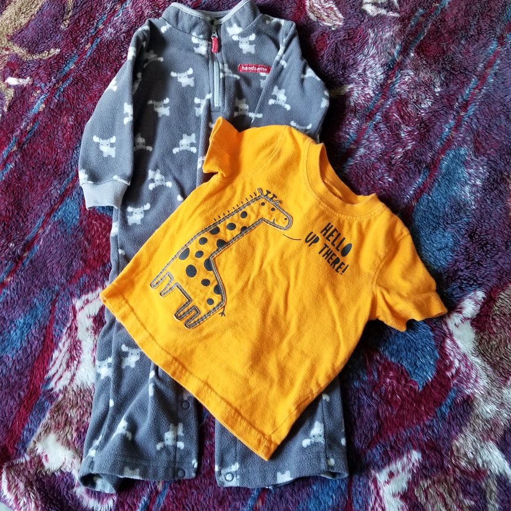 Bundle of 2 - Boys 12 MO Sleeper & T Shirt